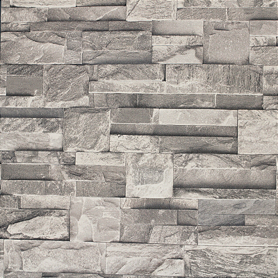 Papel de Parede Pedras Rusticas tom Bege 10 Metros