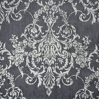 Papel de Parede Arabesco fundo Cinza Chumbo 10 Metros