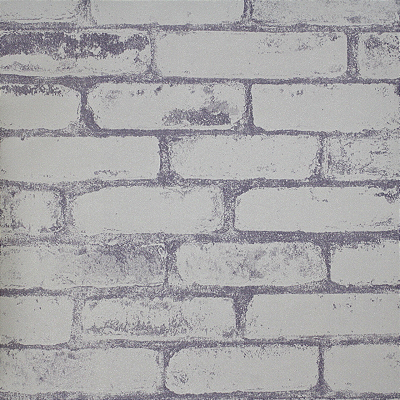 Papel de Parede Tijolinho detalhes Roxo 10 Metros