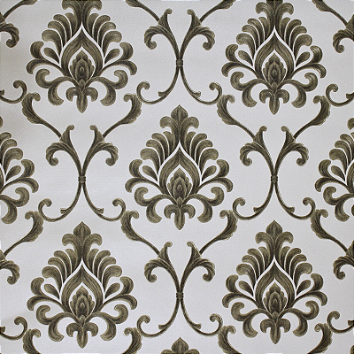 Papel de Parede Arabesco fundo Creme 10 Metros