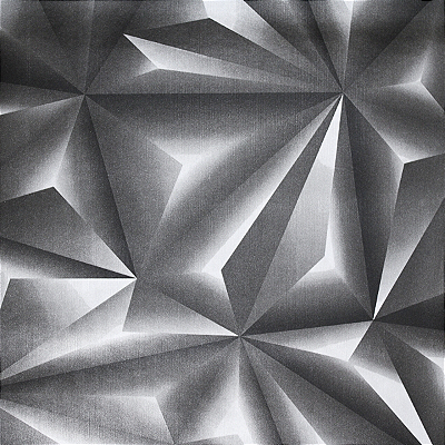 Papel de Parede Geométrico 3D Cinza Chumbo 10 Metros