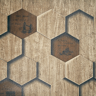 Papel de Parede Geométrico tom Marrom 10 Metros