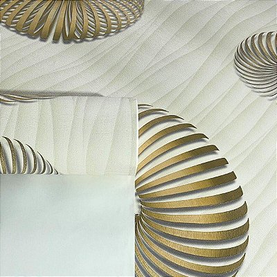 Papel de Parede Espiral Luxo 15 Metros Lavável Linha Coreana