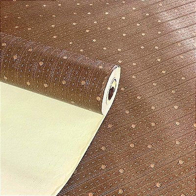 Papel de Parede Pontilhismo Bege Escuro Importado Luxo 15 Metros