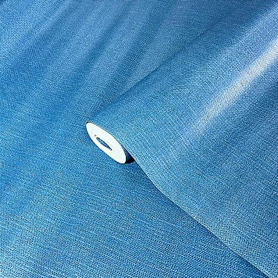 Papel de Parede Linho Azul Royal Importado Luxo 15 Metros Lavável para Residencial e Comercial