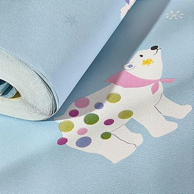 Papel de parede Infantil Ártico Importado Luxo 15 Metros