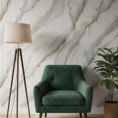 Papel de Parede Adesivo Fosco Mármore Fundo Gelo Luxo Vinílico Impermeável 5MX45CM