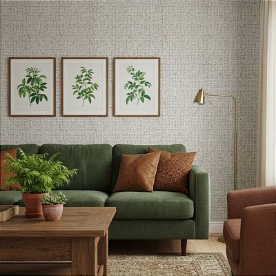 Papel de Parede Adesivo Cinza Linho Com Textura Importado Vinílico Impermeável 5MX45CM
