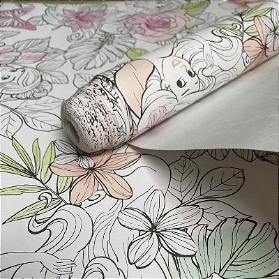 Papel de Parede Pequena Sereia Importado, Vinilico , Lavavel 10 Metros