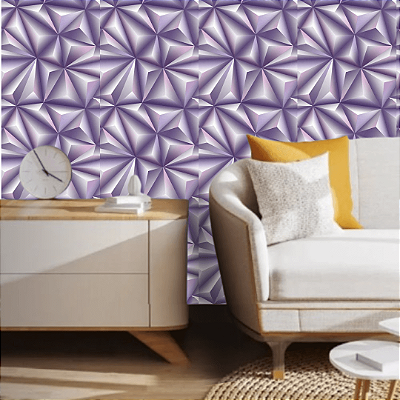 Papel de Parede 3D Lilás 10 Metros