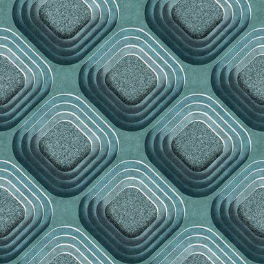 Papel de Parede 3D Geométrico Verde 10 Metros