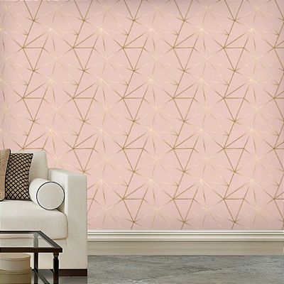 Papel Adesivo Zara Rosa Gold 3 Metros
