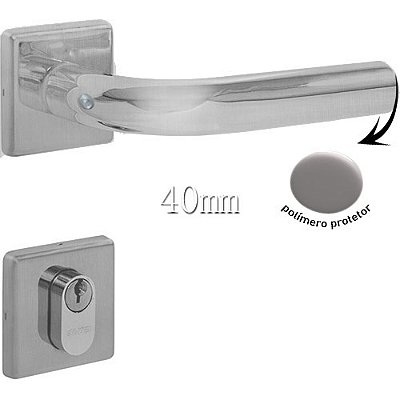 Fechadura Externa Inox 304 Escovado 40mm Synter -  Marine Color Roseta Quadrada 07