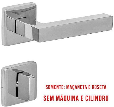 Guarnição Synter  Champion Banheiro Roseta Quadrada 09 Inox Polido