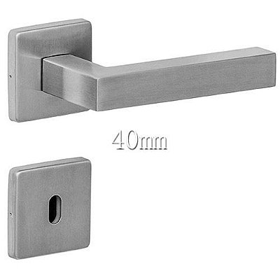 Fechadura Interna Inox 304 Escovado 40mm Synter - Champion Roseta Quadrada 07