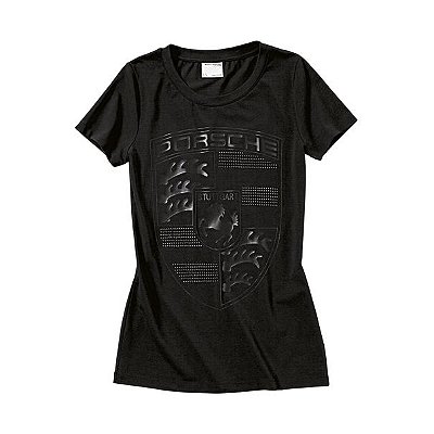 T-shirt feminina, escudo Porsche