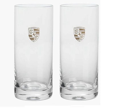 Conjunto de dois copos com emblema Porsche