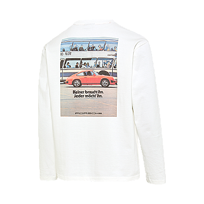 Camisa retrô de manga comprida
