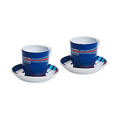 Xícaras de café expresso, edição limitada, MARTINI RACING