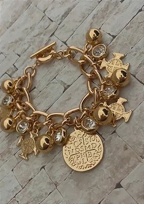 Pulseira medalhas de São Bento