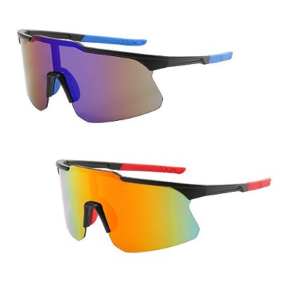 Kit 2 Óculos De Sol Esportivo Feminino Masculino Ciclismo Mtb Uv