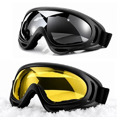 Kit 2 Óculos Jet Ski Esqui Snowboard Neve Paintball Uva Uvb
