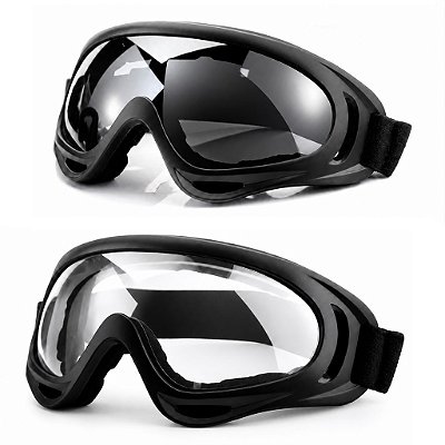 Kit 2 Óculos Jet Ski Snowboard Moto Paintball Proteção Uv400