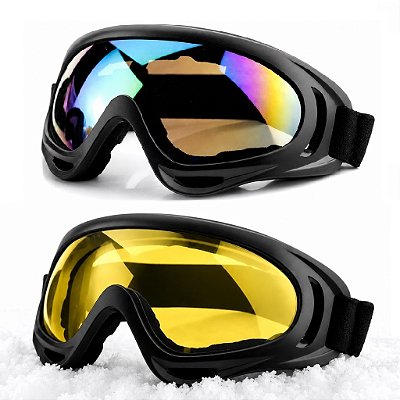 Óculos Esqui Jet Ski Snowboard Paintball Kit Com 2 Unidades