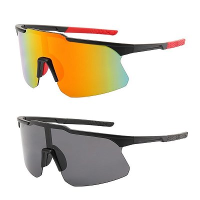 Kit Óculos Esportivos Proteção Uv400 Corrida Bike Beach Tennis