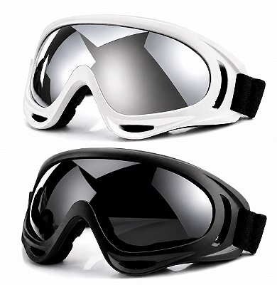 Kit 2 Óculos Snowboard Kitesurf Motocross Paintball Uv400