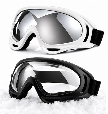Kit 2 Óculos Esportivos Esqui Snowboard Kitesurf Moto Uv400