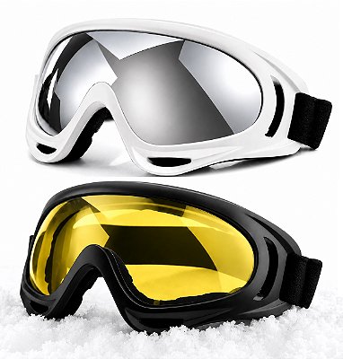 Kit 2 Óculos Snowboard Kitesurf Esqui Visão Noturna Uv400