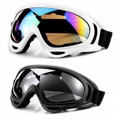 Kit Óculos Snowboard Esqui Kitesurf Motocross Proteção Uv400