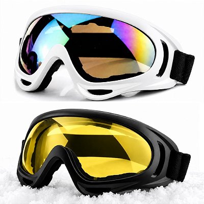 Kit 2 Óculos Neve Esqui Snowboard Kitesurf Motocross Uv400