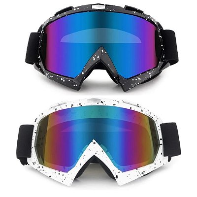 Kit 2 Óculos Espelhados Snowboard Kitesurf Motocross Jet Ski