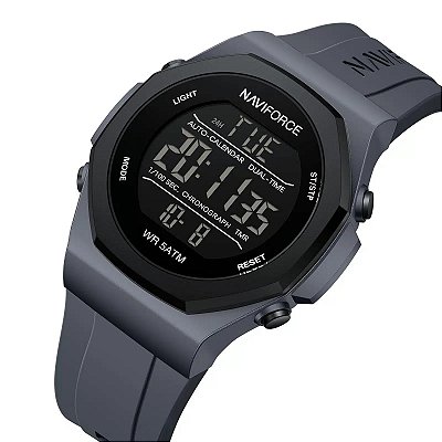 Relógio Digital LED Masculino Casual Esportivo Naviforce