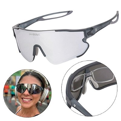 Óculos De Sol Pace Corrida Ciclismo Proteção UV + Clip Grau