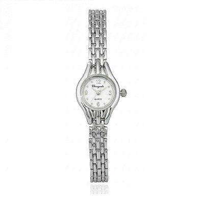 Relógio Prata Feminino De Pulso Quartz Luxo Mini Pequeno