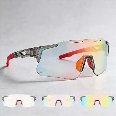 Óculos De Sol Fotocromático Esportivo Corrida Ciclismo UV400