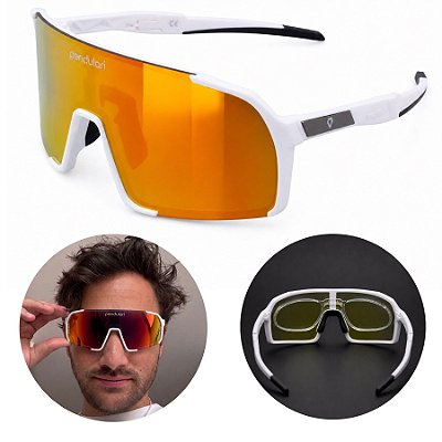 Óculos De Sol Pendulari Grid Bike Corrida UV + Clip De Grau