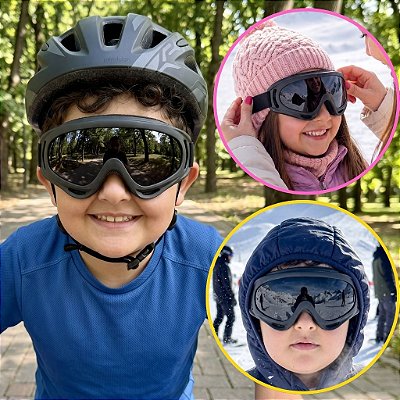 Óculos Infantil Bike Ciclismo Snowboard Neve Proteção UV400