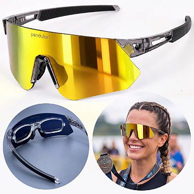 Óculos De Sol Pendulari Volt Bike Corrida Beach + Clip Grau