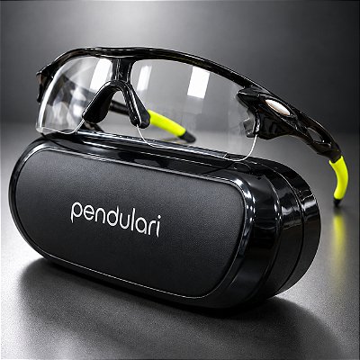 Óculos Esportivo Pendulari Rush Transparente Corrida Bike Uv400