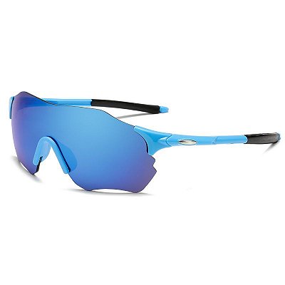 Óculos De Sol Esportivo Masculino Feminino Ciclismo Mtb Azul