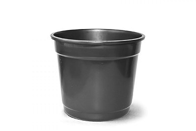 Vaso Pote 01 Cor Preto 07x10 cm - Nutriplan 0,4 L