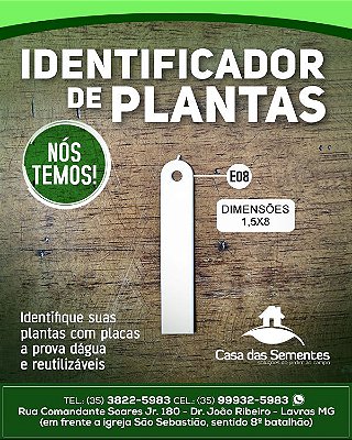 Identificador De Plantas 8cm (10000unidades) Etiqueta Plantas