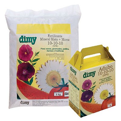 Fertilizante Granulado NPK 10-10-10 Dimy - 5 Kg