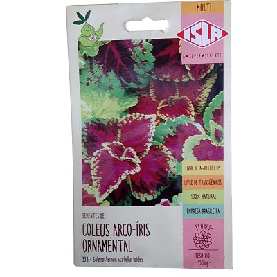 Sementes de Coleus Arco Íris Sortido 1g - Isla