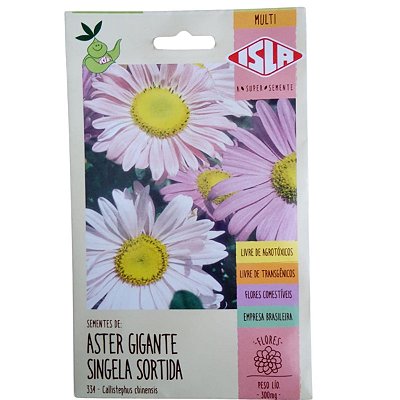 Sementes de Aster Gigante Singela Sortida 1g - Isla