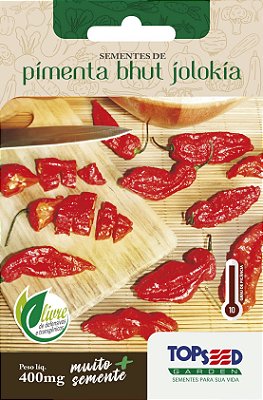 80 Sementes de Pimenta Bhut Jolokia - 400mg